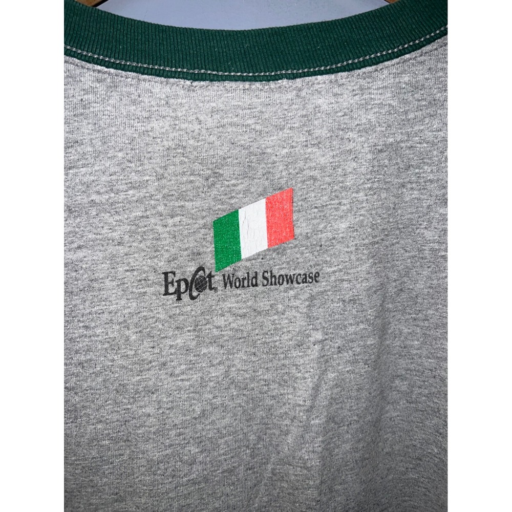 Disney Epcot World Showcase Italy Ringer T-Shirt Gray Green Mens Large L - Picture 4 of 5